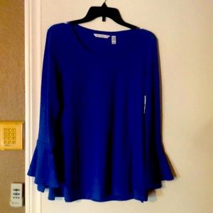 Isaac Mizrahi new with tag  Gorgeous royal blue blouse